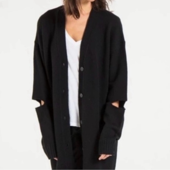 Closeout!▪️N: Philanthropy Bryant Cut Out Oversized Cardigan - Picture 7 of 8